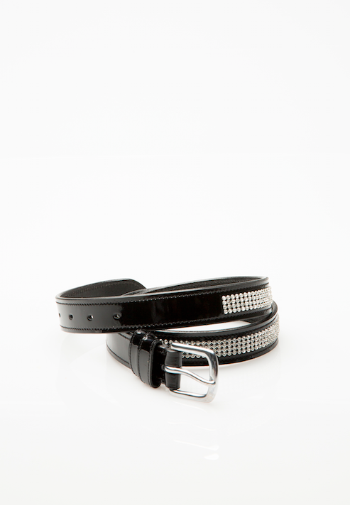 Diamond Patent Leather Belt