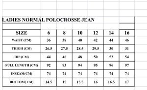 Ladies white Polo/ Polocrosse Jeans