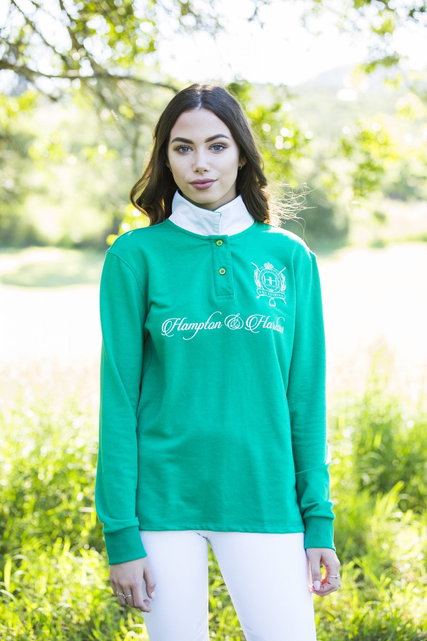 LADIES FRENCH TERRY JERSEY GREEN